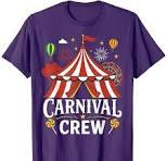 Circus Crew Funny Circus Staff Costume Circus Theme Party T-Shirt (Purple, XS)