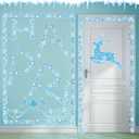 Containlol 3 Rolls 118 ft Winter Boho Bulletin Board Decorations Winter Snowflake Snowman Scalloped Border Christmas Rainbow Bulletin Board Trim Border for Xmas Wall School Decor