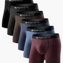 Merino Wool Underwear Mens Boxer Briefs, Breathable Boxer Shorts for Men, Soft Moisture Wicking Underwear 6 Pack