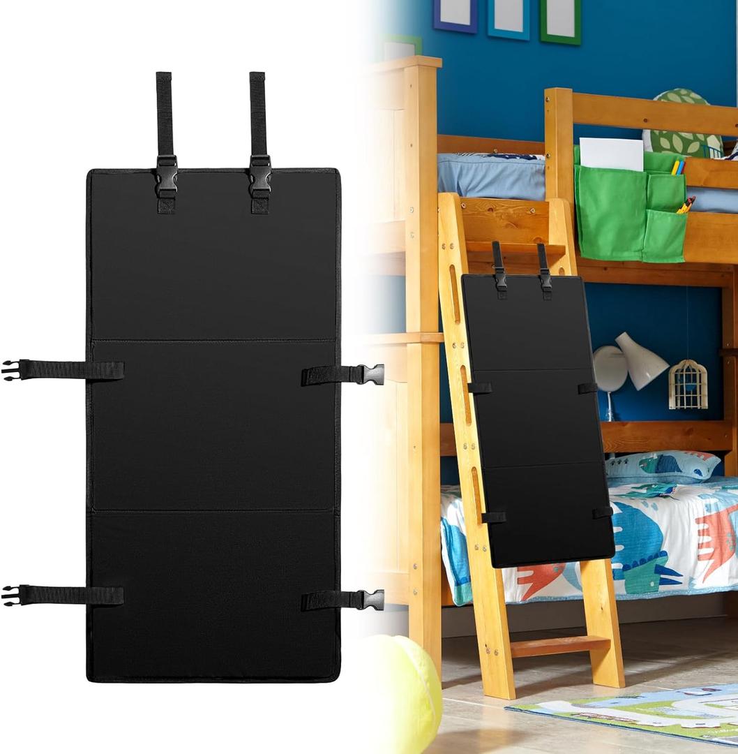 Bunk Bed Ladder Cover, Ladder Pad Guard Lock - Prevent Kids from Climbing Ladders - Suitable for Bunk Stairs, Attic and Pool Stairs - Black