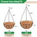 16 Inch Hanging Planters for Outdoor Plants, 2 Pack Large Hanging Baskets