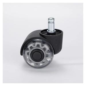 1 Pack 2 Inch Office Chair Casters Swivel Rubber Soft Safety Rollers PU Transparent Furniture(Gray-Transparent)
