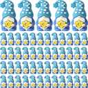 50 Pcs Hanukkah Mini Gnomes Figures Tiny Gnomes Figurines for Hanukkah Decorations Gifts Hexagram Elf Little Statue to Hide and Seek Chanukah Menorah Star Jewish Gifts Tiered Tray Decor