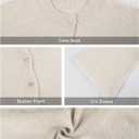Springrain Cardigan Sweaters for Women Lightweight Knit Cropped Cardigan Button Up Solid Knitwear (Beige, XS)