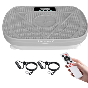 Homesy Vibration Plate Exercise Machine, Vibrating Plate for Lymphatic Drainage, Full Body Shaking Workout Fitness Platform Board, Sport Gym Equipment for Weight Loss Fat Burner