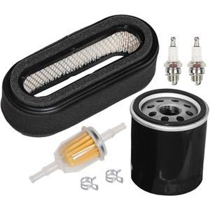 HIFROM 11013-2205 Air Filter Pre Filter 49065-7010 Oil Filter Fuel Filter Spark Plug Kit Compatible with Kawasaki FD590V John Deere 285 320 345 Gx345 Lx279 2500A 2653A M76076 Lawn Mower