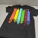 Marvel Rainbow Heroes Color Daze Avengers T-Shirt (Small, Black)