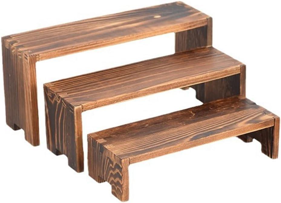 Large Wooden Tiered Riser Display Stand for Events | Stackable Perfume Organizer and Cologne Holder | Versatile Wooden Cupcake and Dessert Stand | Food Display Risers for Parties Celebration