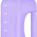 Ello Hydra 64oz Half Gallon Water Jug with Handle and Motivational Time Markers for All Day Hydration, Plastic Reusable Water Bottle with Straw and Locking, Leak Proof Lid, BPA Free (Lilac)