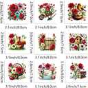 9Pcs Spring Flowers Iron on Decals for Clothing DIY Heat Transfer Vinyl Stickers for T-Shirt Jeans Pillow Cover Craft Appliques Decor