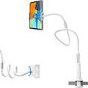 HomeBeyond Gooseneck Phone Holder for Bed Desk, Flexible Phone Holder Stand with 50-inch Long Bendable Arm, Clip Bracket Clamp Stand for iPhone Air 17 Pro Max, 16 Pro Max, 15, 14 or Other 4-7" Devices
