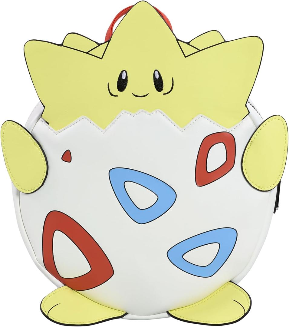 Loungefly Pokemon - Togepi - Mini Backpack - Premium Vegan Leather - Gift Idea - Official Merchandise - for Boys, Girls Men and Women - Anime Fans (10W x 10H 4D, White)