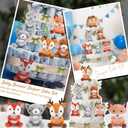 23 Pcs Diaper Cake Kit Woodland Creature Animals Party Diaper Cake Decor Mini Stuffed Forest Animals Jungle Animal Baby Shower Diaper Cake for Birthday Party Supplies Table Centerpiece Decoration