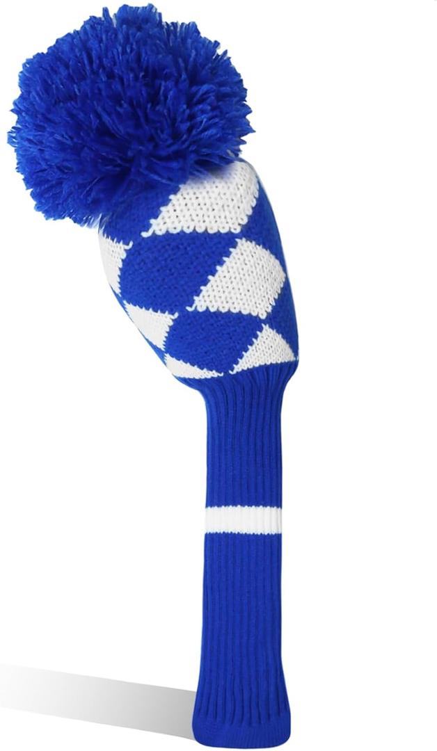 Golf Head Covers Knitted Woods Driver Fairway Hybrid Pom Pom Cover Washable Soft Kint Headcover 1 3 5 for Men Women Kids Sold in Separate