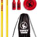 GoSports Tipsy Toss Game Set - Flying Disc Bottle Drop Yard Game - Choose Pro or Standard