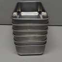 E-far 6 Pack Stainless Steel Loaf Pans, 9x5 Inch Bread Bread Pans, Metal Bakeware for Baking Bread Cake Meatloaf Brownies, Healthy & Non Toxic, Easy Release & Dishwasher Safe