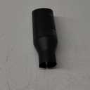 LCGP 2.5 Inch Inlet Exhaust Tip 2.5" x 4" x 12" Black Exhaust Tailpipe With Blot-On Design, Universal for Car