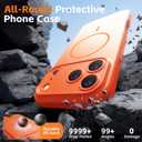 4 x Magnetic for iPhone 17 Pro Case, [Opaque Matte] [Full Camera Protection] Protective Case for iPhone 17 Pro - Orange