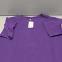 ATHMILE Womens Oversized Shirts V Neck Plus Size Spring Workout Summer Tops Beach Vacation 2026 Gym Clothes Basic Tee Dark Purple Size L
