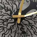Tree of Life Round Metal Large Wall Clock Silent Non-Ticking Decorative Clocks Battery Operated Quartz Quiet Clocks for Home (Black, 23.6" inch (60 cm))