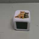 Funny Animal Alarm Clock Squirrel Sitting on Toilet 7 Colors LED Night Light Battery Operated Digital Alarm Clocks with Temperature for Bedroom Office Living Room (White)