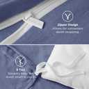 Bedsure Slate Blue Duvet Cover Queen Size - 3 Pieces Prewashed Extra Soft Bedding Set, Includes 1 Duvet Cover 90x90 Inches with Zipper Closure & 2 Pillow Shams, Comforter Not Included