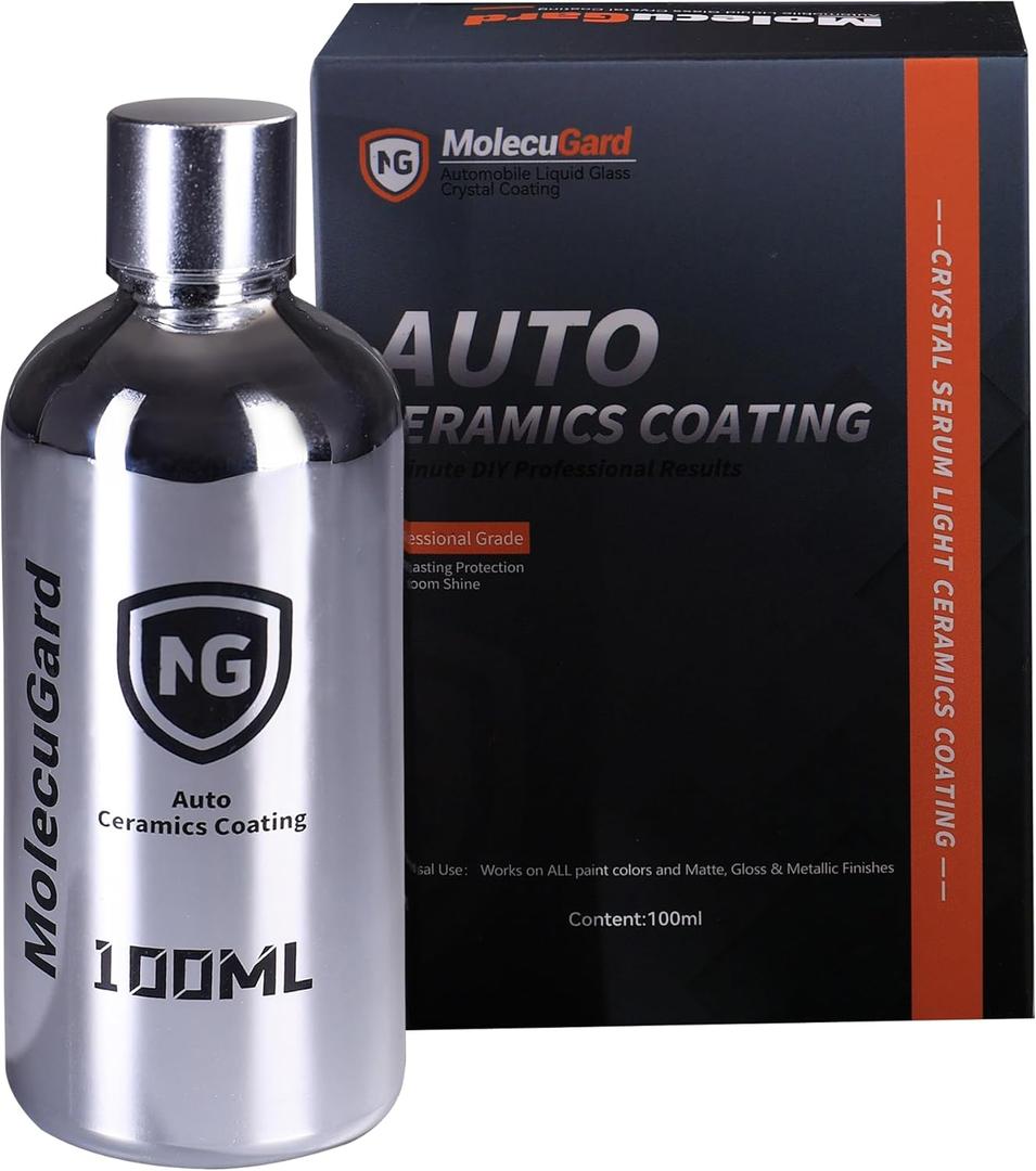 Auto Ceramics Coating Light Ceramic Coating for Cars, Protect Car Paintwork, High Shine, Easy to Apply, 100ml,Car Cleaner(Sufficient for 3 Small-Medium Cars)-Durability of over 1 year