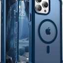 Magnetic for iPhone 13 Pro Max Case, [Compatible with MagSafe][Military Grade Drop Protection][Heavy Duty Protection][Non-Slip][Shockproof] 2-Layer Durable Bumper Phone Case 6.7''-Deep Blue