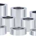 Qagea Wheel Axle Spacer Kit 13 Pcs, I.D.3/4" - O.D.1-1/8", Compatible With Harley Motorcycles, Custom Bobbers Choppers (Chrome, CNC Aluminum)