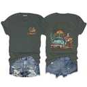 Wedsadl I Got A Heart Like A Truck T Shirt Women Country Music Shirts Nashville Concert Western Cowgirl Vintage Graphic Tee(Deep Gray,2XL) (Gray, XXL)