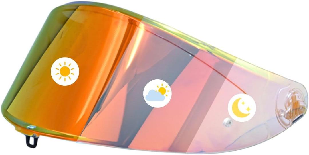 Compatible With K6S Visor K6 Face Shield Replacement Tinted Visor Helmet Accessories (Clear Red to Gold Red)