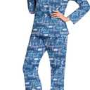 Womens Pajama Set Cotton Long Sleeve Pjs Two Piece Sleepwear with Pockets  XL, Goodnight 