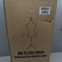 Mannequin Body Dress Form Torso Female Manikin 49.6-63.4 Inch Height Adjustable Wooden Tripod Stand High Density Foam Portable Display Mannequin (White)