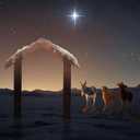 4 pcs Large Christmas Nativity Set 55.12 inch Tall Stand Ups Cardboard Cut Out Set Include Stable Sheep Cow Donkey Life Size Cardboard Cutout for Xmas Vacation Bible School Decor Supplies