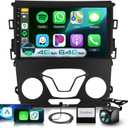 4G+64G Car Radio Stereo for Ford 2013 2014 2015 2016 2017 2018 2019 Fusion Mondeo with DSP/Wireless Carplay/Android Auto, 9" Touchscreen Radio Bluetooth 5.0 FM/RDS GPS WiFi SWC Backup Camera