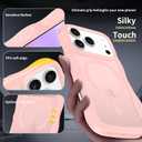 Magnetic for iPhone 17 Pro Case, (Compatible with Magsafe) Curly Wavy Frame Hard Translucent Matte Clear Back Cover for Women Men TPU Bumper Shockproof Phone Case (Pink)