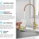 KRAUS Oletto Single Handle Drinking Water Filter Faucet for Reverse Osmosis or Water Filtration System in Brushed Brass, FF-103BB