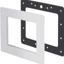 1 Pc SP1084F White Snap on Pool Skimmer Faceplate & 1 Pc SPX1084B Fiber Gaskets, Compatible with Hayward SP1075, SP1076, SP1077, SP1082, SP1083, SP1084, SP1085, SP1086, SP1089 Models