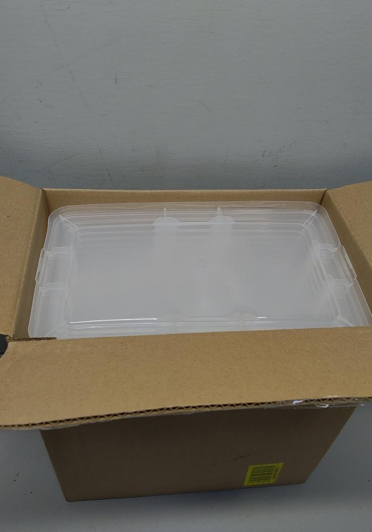 Clear Plastic Rectangular Storage, size 8.5"x13.5"x5"