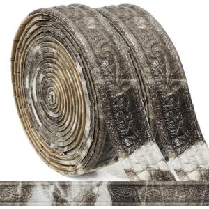 WAPANE 360" x 1.57" 3D Wall Edging Self Adhesive, Pattern Molding Peel and Stick Wallpaper Border, Flexible Wall Base Moulding Trim Mirror Border Wall Lines Marble, 4PC