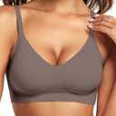 Vertvie Womens Seamless Bra No Underwire Comfort Push Up Bras Buttery Soft Wireless Bralette Full Coverage Sport Everyday Bra, Medium Size