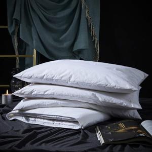 Three Geese Adjustable Layer Goose Feather Pillow,Assembled Bed Pillow, Soft Cotton Cover,Good for Side and Back Stomach Sleeper, Standard/Queen Size,Packaging Include 1 Pillow