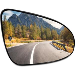 SCITOO Passenger Side View Mirror Glass fit for 2012-2015 2016 2017 For Toyota Camry 2015 Corolla 2014-2017 for Yaris Heated Chrome Side View Mirror Glass With Plastic 8K0949102E-AUT