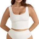 Organic Basics womens Smooth Thong Seamless Underwear (White, M)