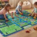 Esup 4'x6' Non-Slip Kids Rugs Perfect for Playrooms, Bedrooms, and Nurseries Educational Playground Mat- Extra Thick Safety Carpet, Indoor Outdoor Use, Easy Clean