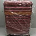 Kono Airline Approved Carry On Luggage 22x14x9 inches, with TSA Lock, 20 Inch Expandable Lightweight Hardshell Suitcase (Burgundy, Suitable for 1-3 Days of Travel)