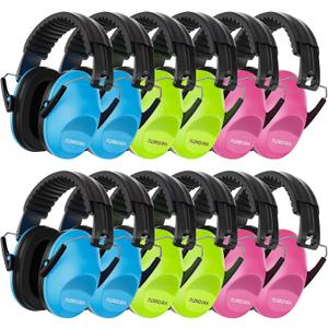 Floriogra 12 Pack Noise Canceling Headphones for Kids, Kids Ear Protection Earmuffs for Autism, Toddler, Children, Noise Cancelling Headphones Sound Proof Earmuffs for Concerts, Air Shows, Fireworks