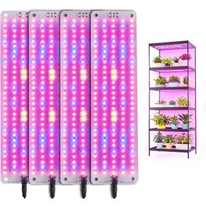 Grow Lights for Indoor Plants Full Spectrum,Plant Lights with Auto Timer 3/6/12H Grow Light for Under Cabinet Plant, 6 Dimmable Levels,600LEDs Grow Lamp Panel Grow Lights for Seed Starting(4P)