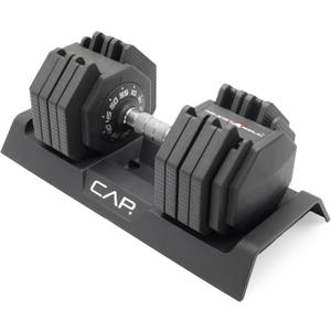 CAP Barbell 55 lb Single Adjustable Dumbbell with Full Rotation Chrome Handle