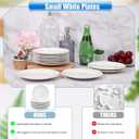 16 Pcs Porcelain Dessert Plates,6 inch White Appetizer Plates,Round Small White Plates,Small Plates for Appetizers,Ceramic Dessert Plate for Cake Snacks,Microwave Oven and Dishwasher Safe